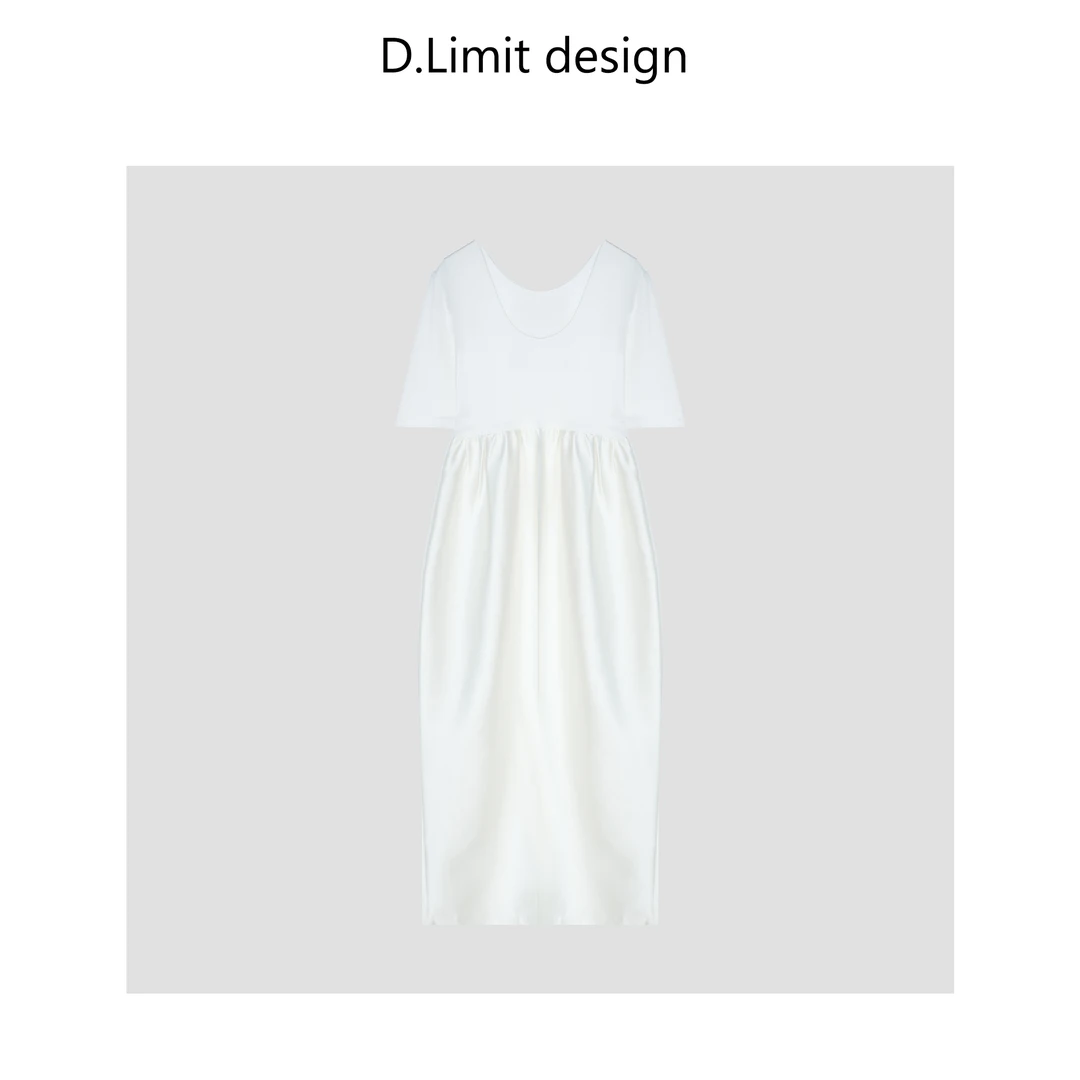 【D.Limit design】法式复古赫本高级轻奢U领连衣裙DLCK1823