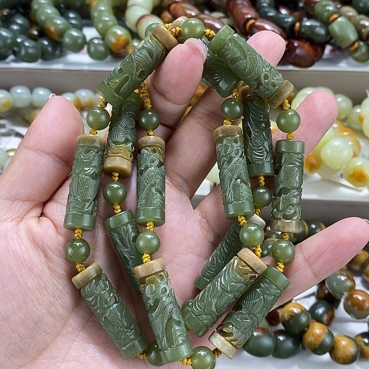 ✪***✪透闪石质玉未镶嵌项链