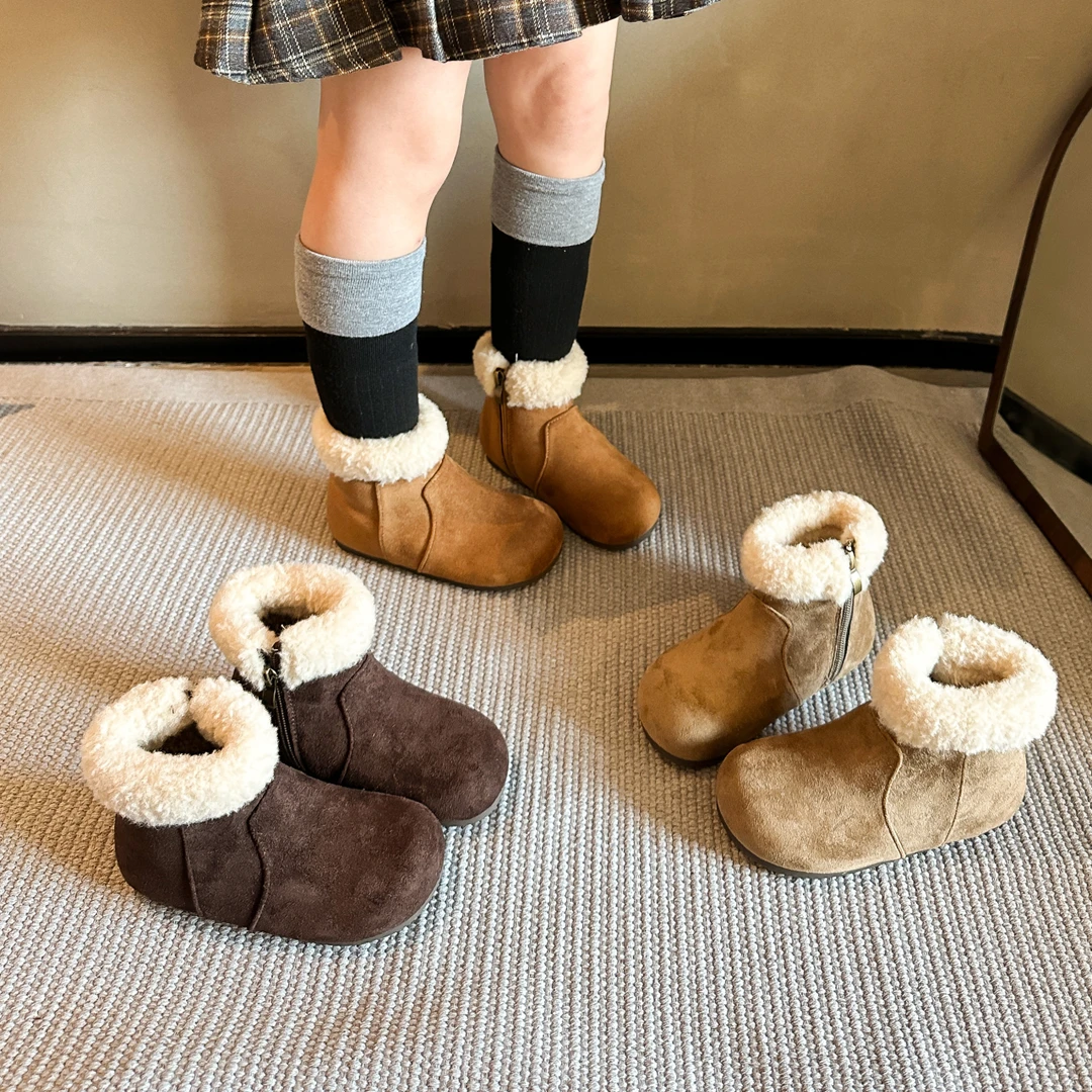 圈圈毛男女童经典款可爱勃肯靴