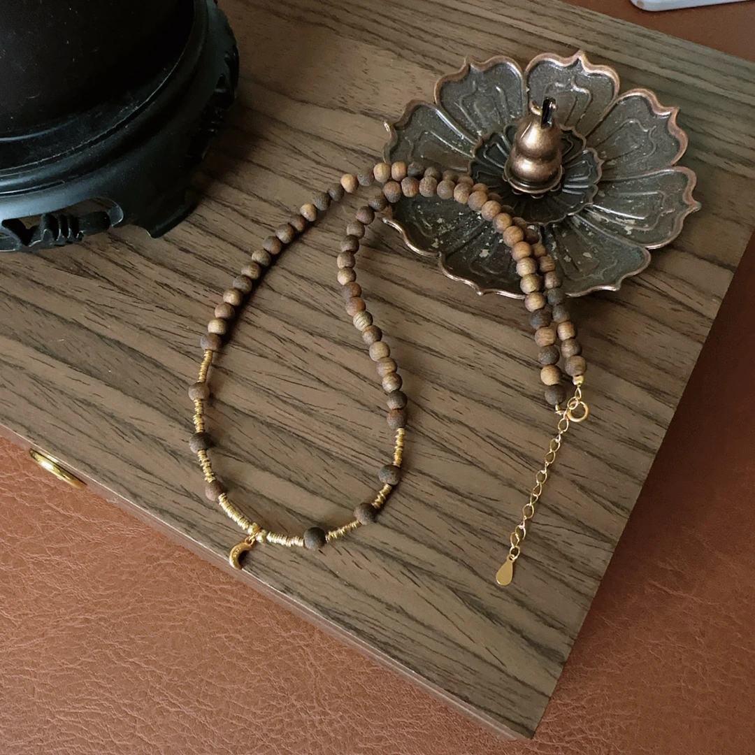 沉香沉香圆珠设计款项链