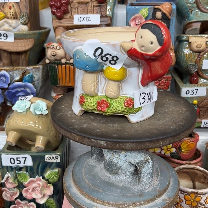 紫砂花盆粗陶材质多肉花盆