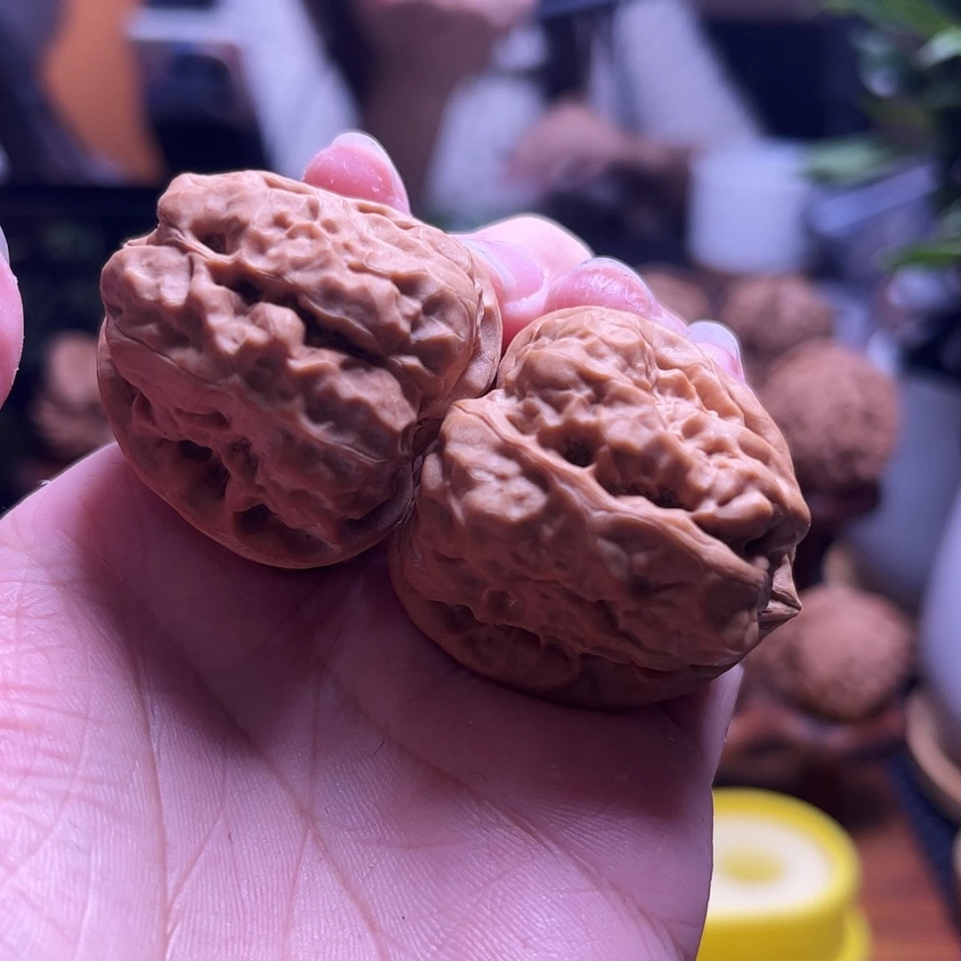 Y***）把件文玩核桃36尺白茬蛤蟆35