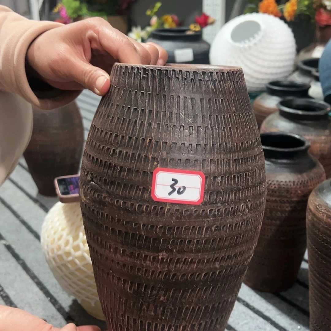 红陶瑕疵红色窑裂30号