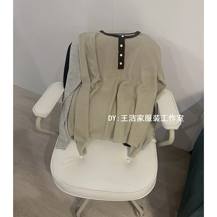《印记》REKAYYAT韩版简约软糯小众宽松显瘦百搭长袖针织衫