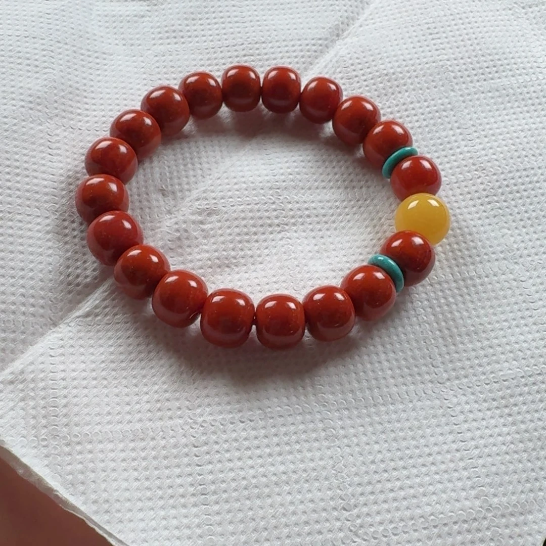 南红玛瑙合金手链