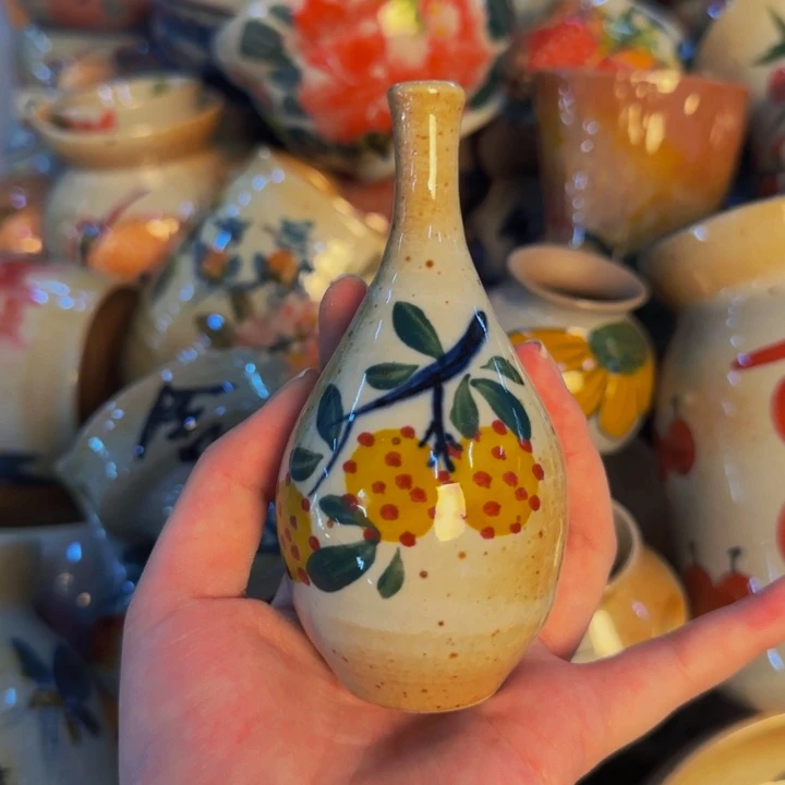 瓷片手工手绘陶瓷细微不一样