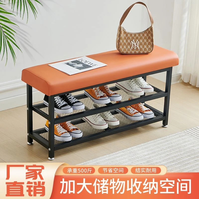 新疆包邮换鞋凳家用门口简约入户穿鞋凳软包坐垫一体玄关进门鞋柜