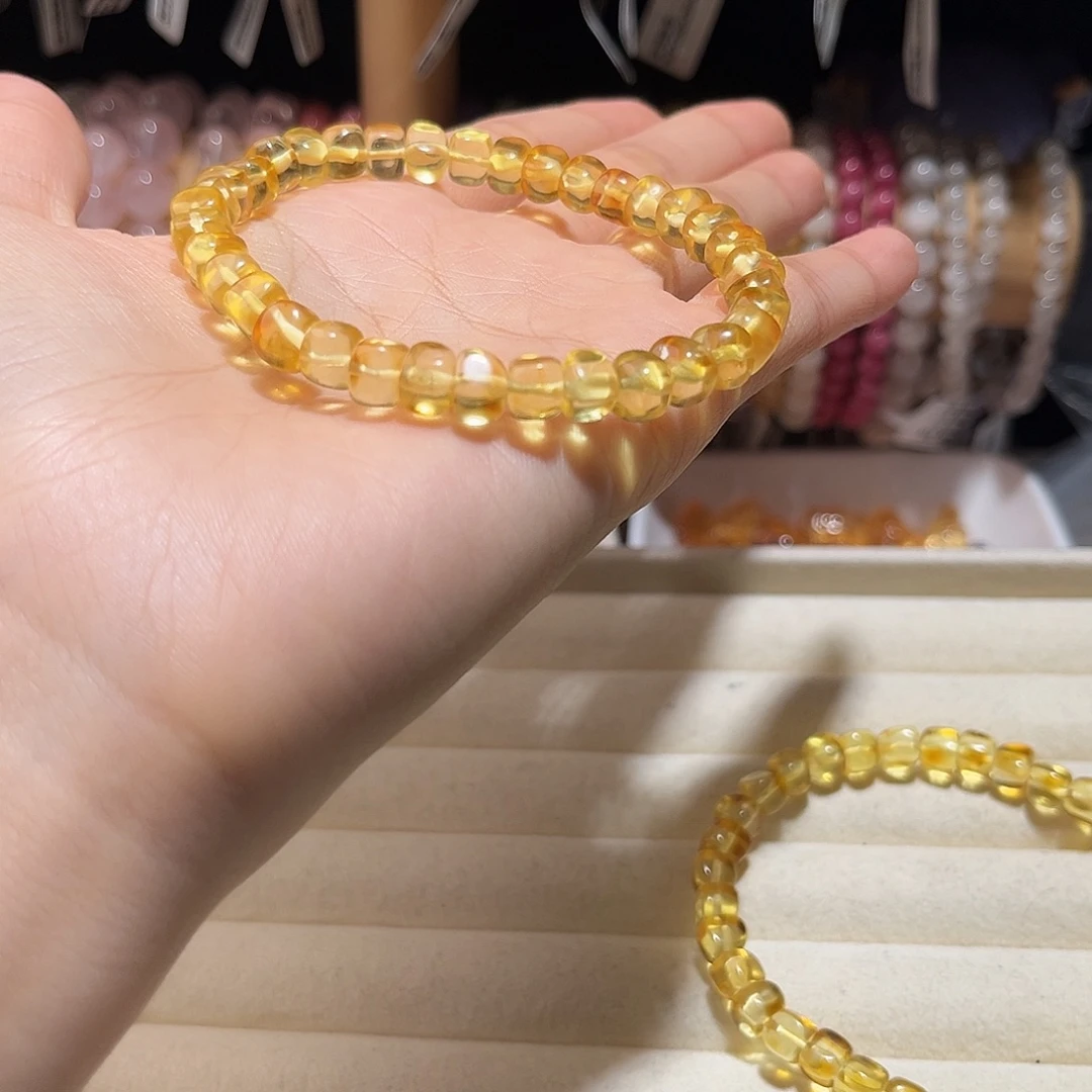 烟晶未镶嵌手链金珀278