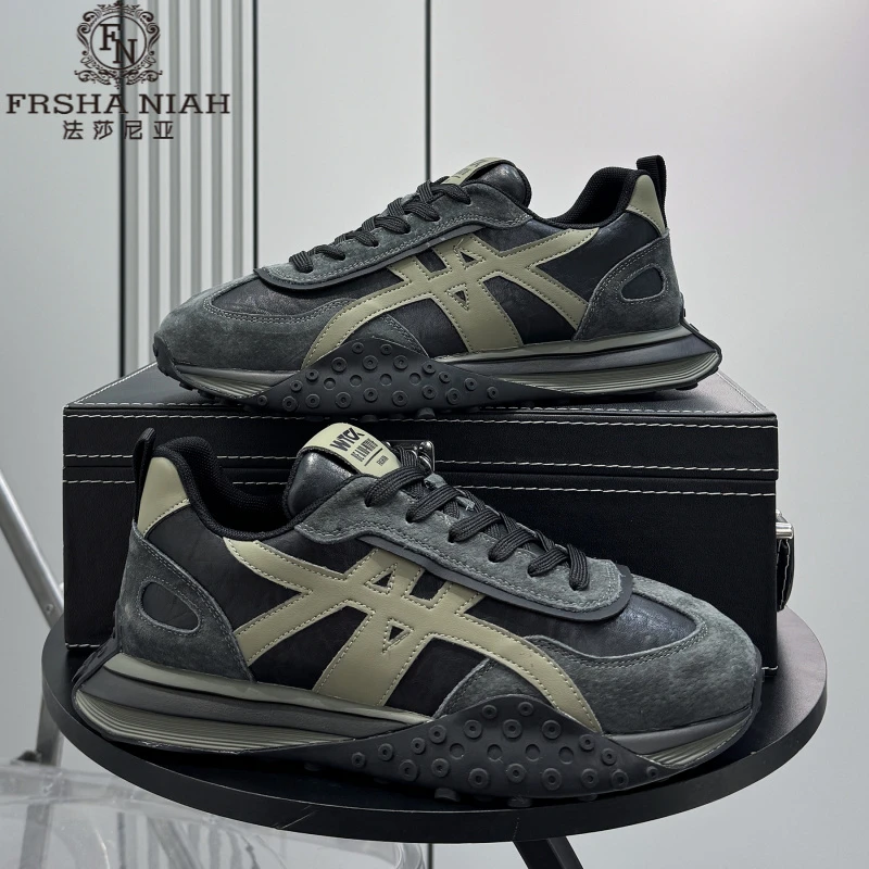 法莎尼亚软底阿甘鞋男秋季新款超火鞋子潮牌增高鞋时美式增高鞋子