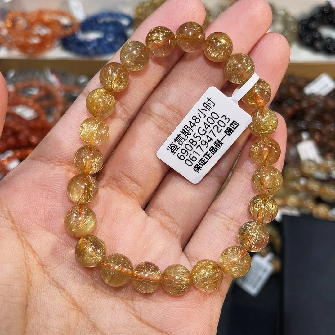 未镶嵌手链发晶烟花发晶8mm