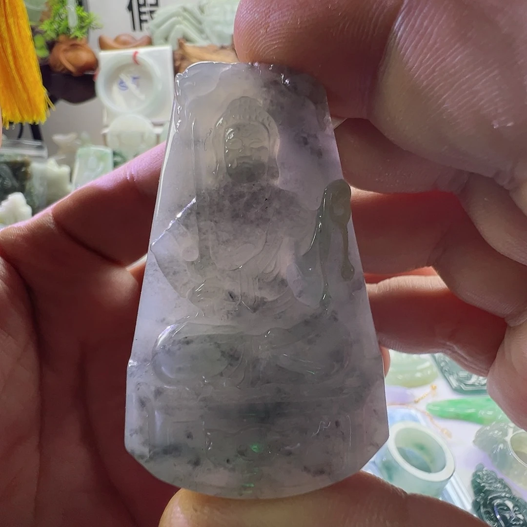 翡翠未镶嵌颈饰翡翠不动明王