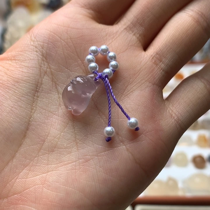 玛瑙/玉髓未镶嵌玛瑙趴趴猫滴留