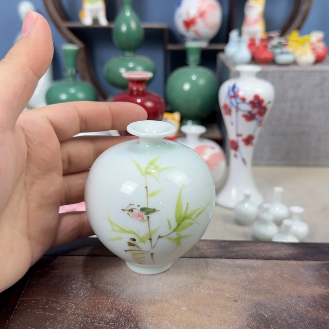 陶瓷手工小花器摆件