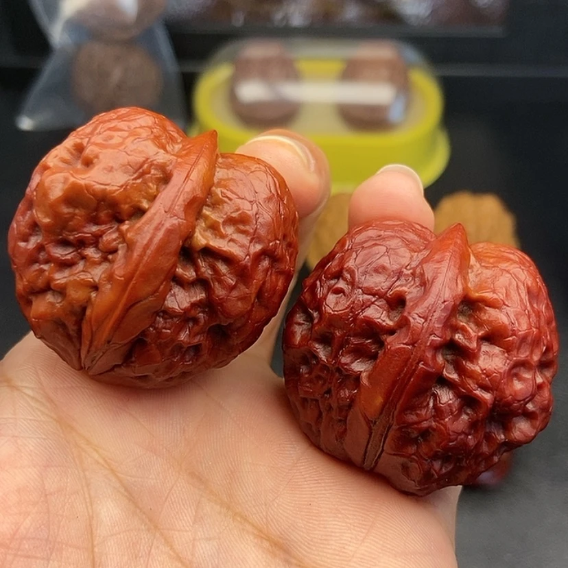 【闪购商品】把件文玩核桃38尺帝王筋元宝