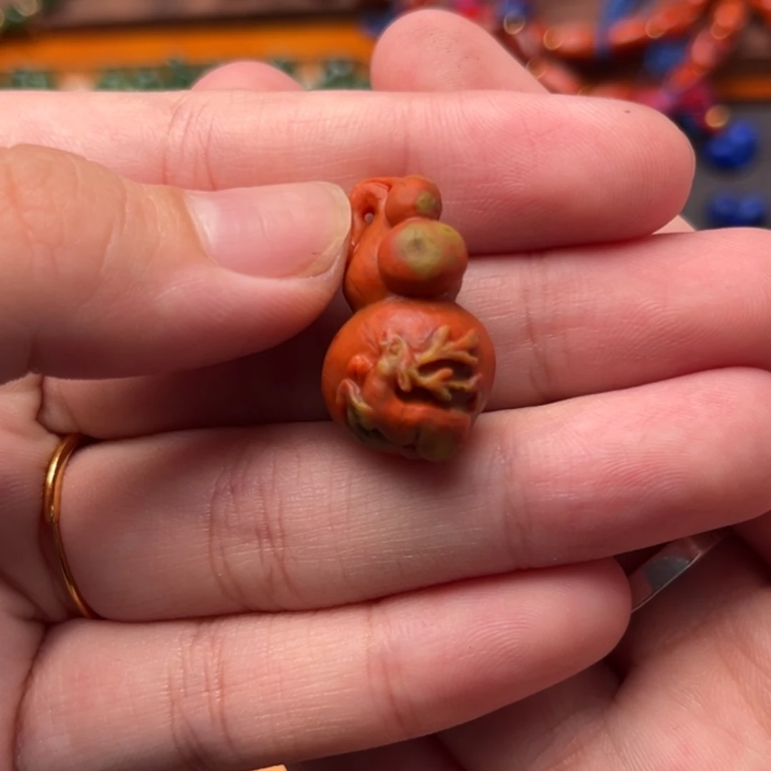 南红玛瑙南红合金15包浆葫芦