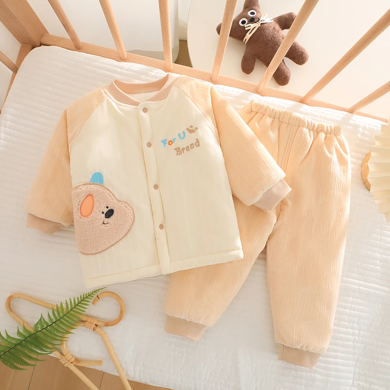【240克棉服】婴幼儿冬款加绒加厚保暖分体两件套秋冬季宝宝棉服