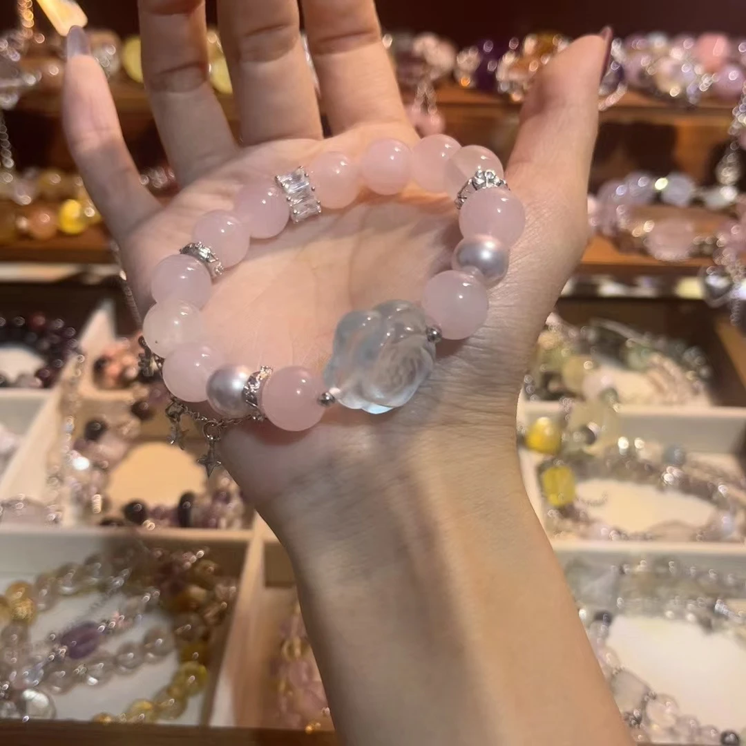 天然粉水晶轻奢,正桃花