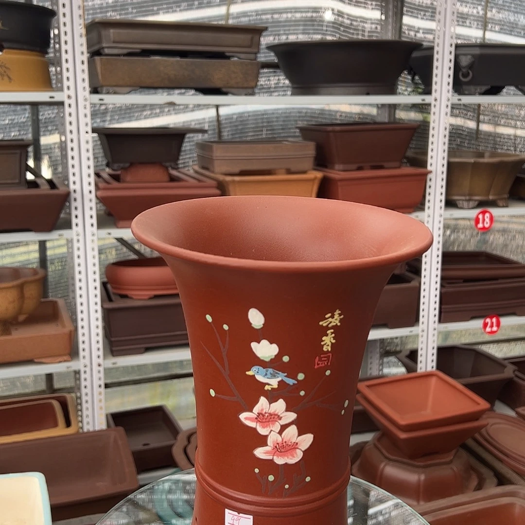 琉璃手工艺品紫砂兰花