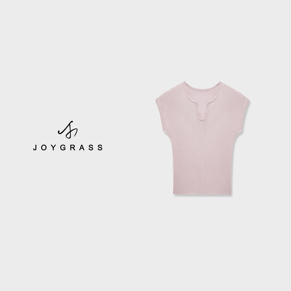 JOYGRSS【早樱絮语·柔纨】通勤无袖T恤衫Z-05676