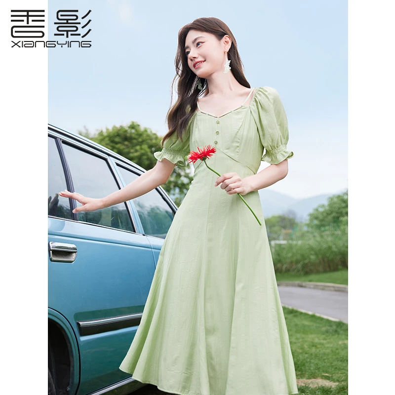 【大福专属】Q832451连衣裙 香影休闲白搭时尚显瘦夏新款连衣裙