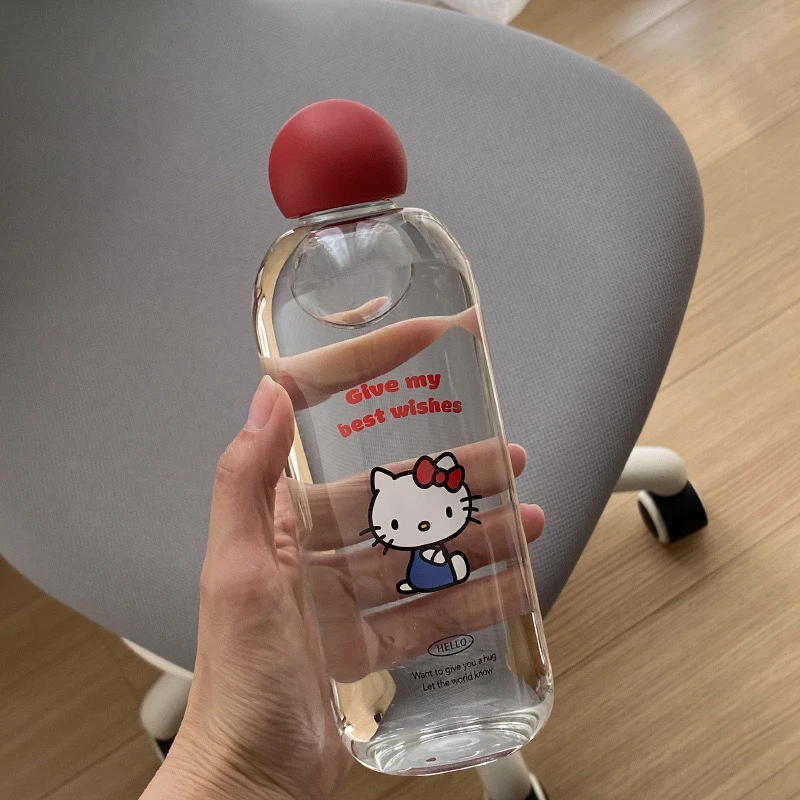 可爱红鼻子双层玻璃杯高硼硅耐高温便携随手水杯礼物