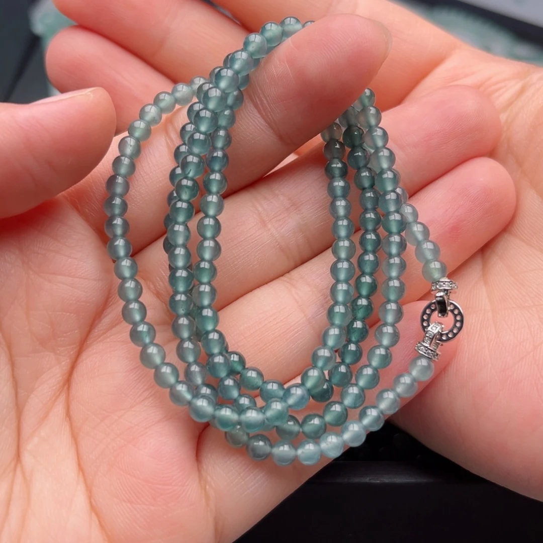 翡翠手链未镶嵌上**水散珠自选
