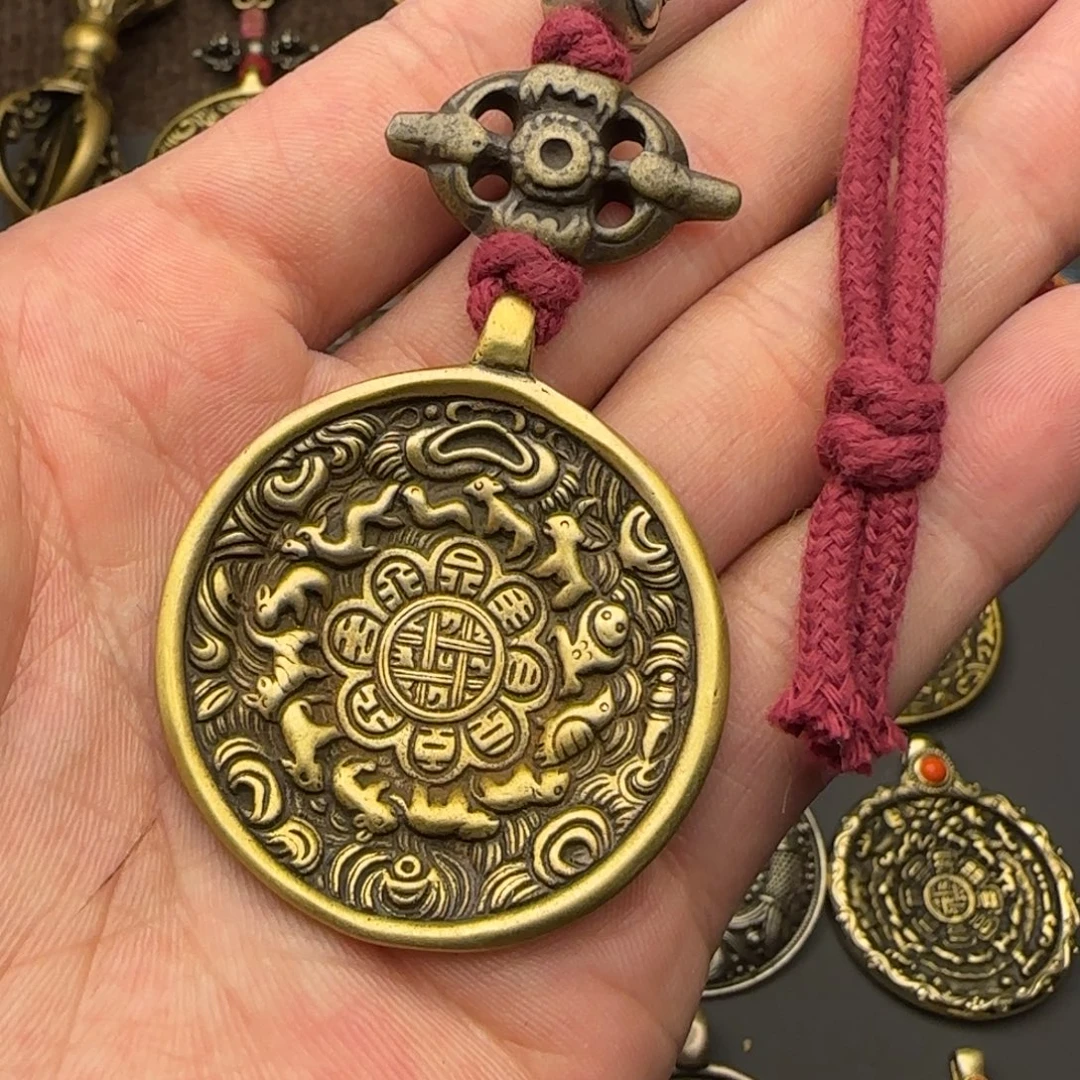 老铜九宫牌吊坠喜欢的来