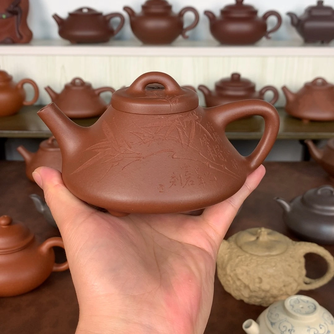 茶壶紫砂全手工子冶石瓢容量200