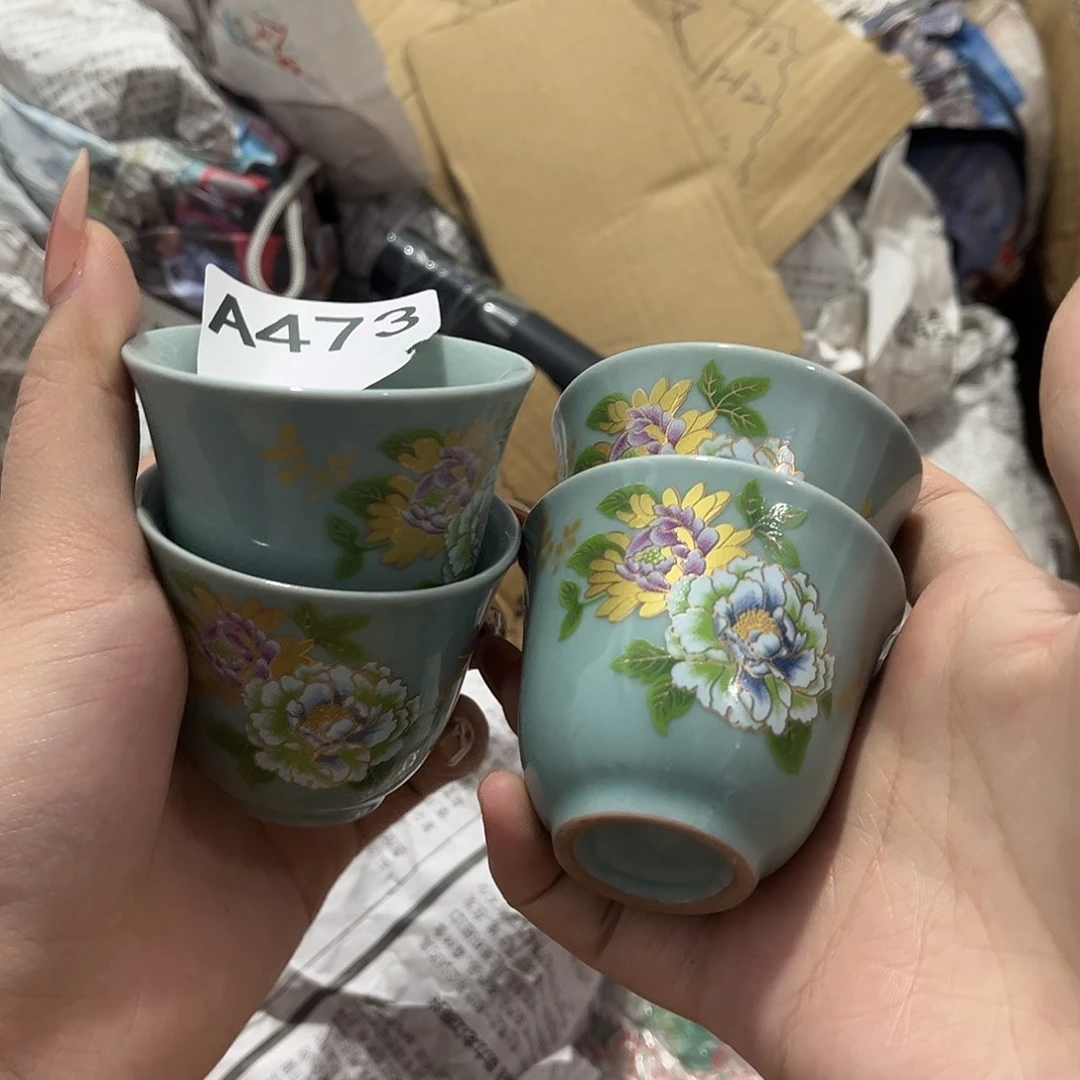 瓷片茶摆件工艺品摆件666