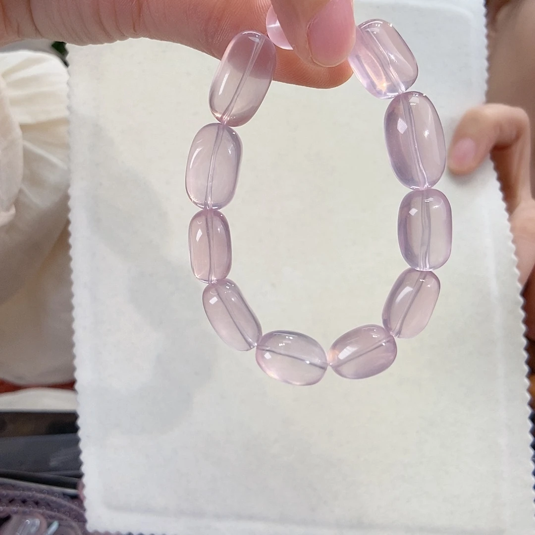 芙蓉石手链未镶嵌随形马粉