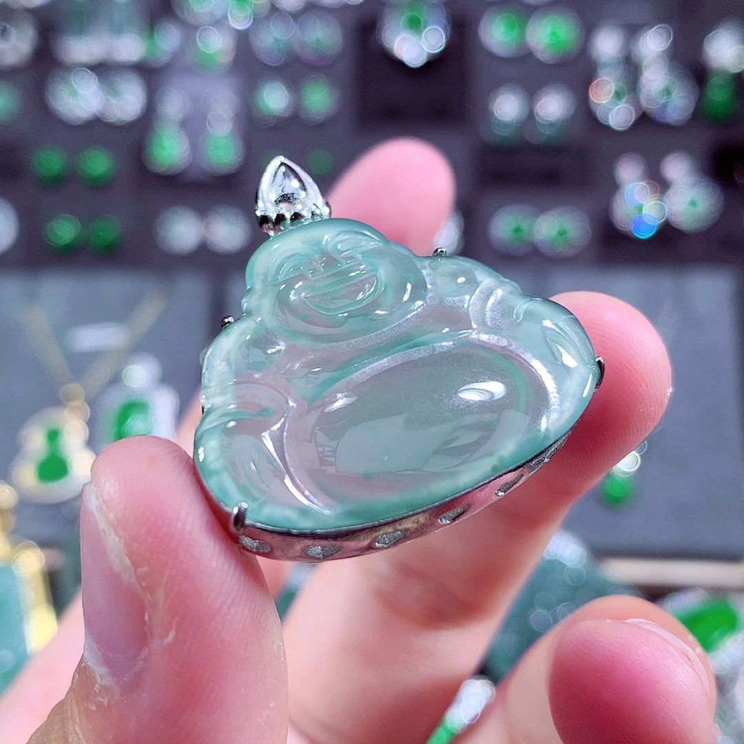 翡翠未镶嵌颈饰挂件