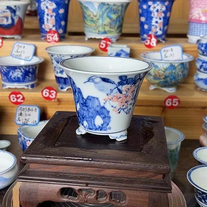 墨爱手绘陶瓷花盆