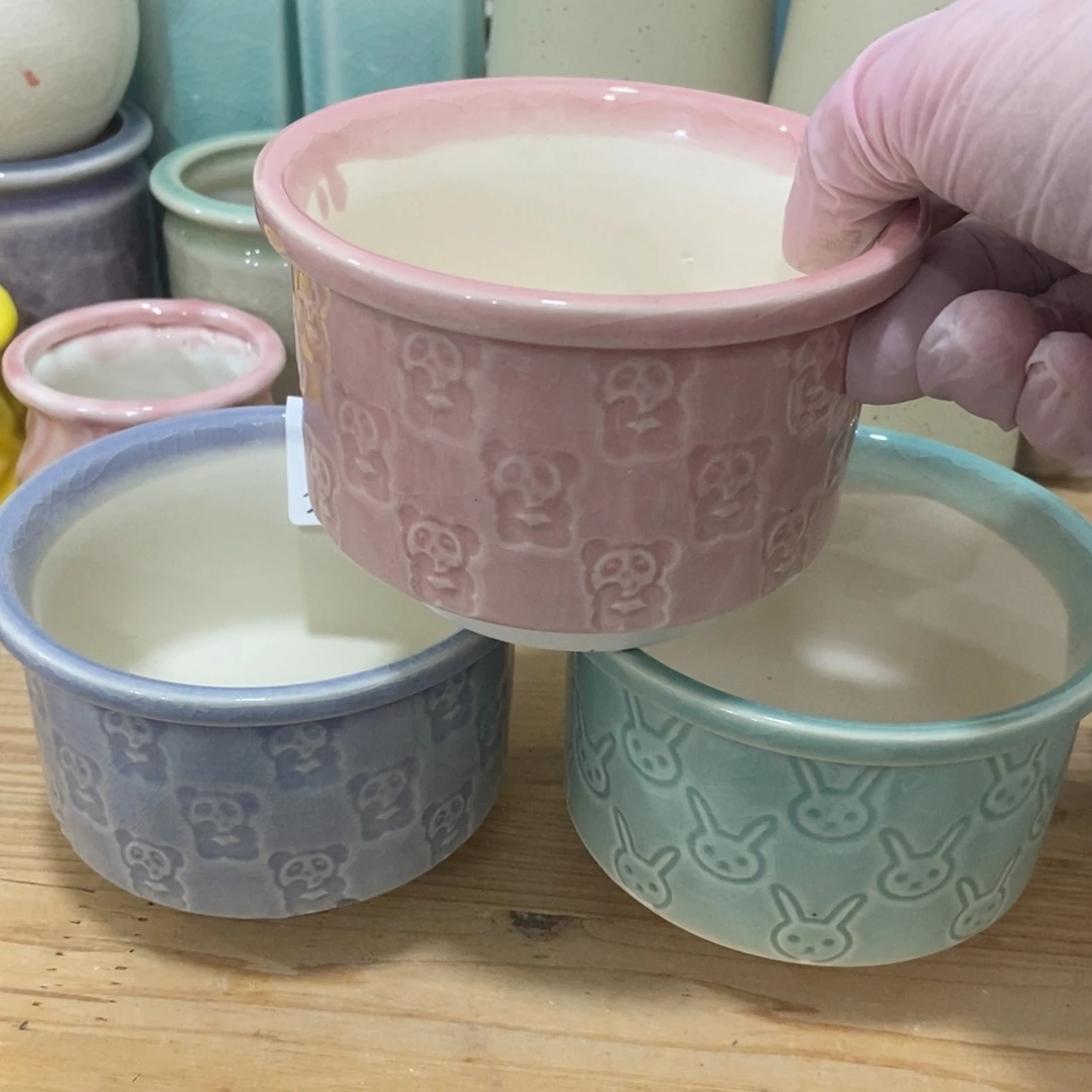 红陶高温陶瓷花盆