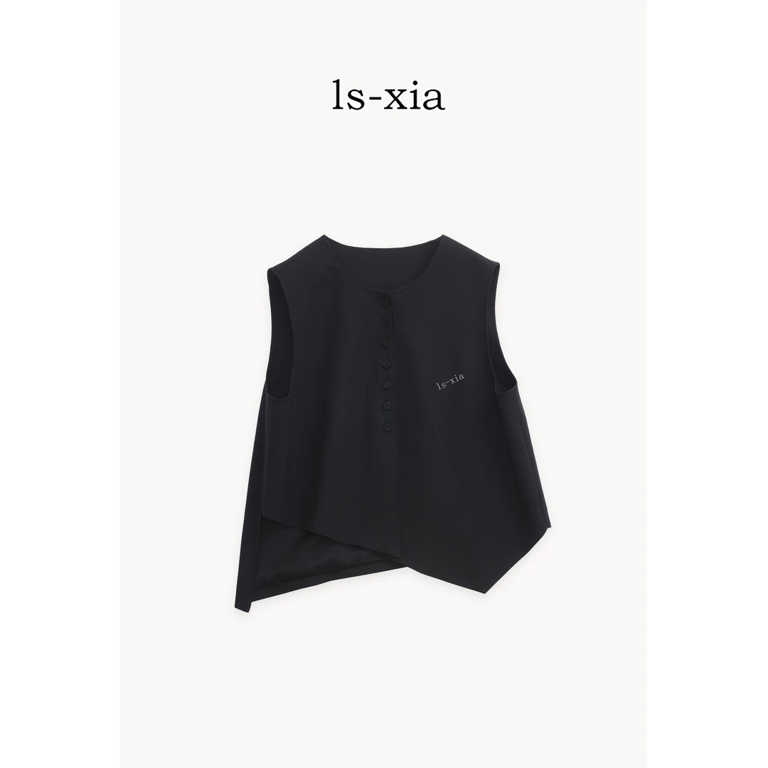 【素翎】64醋酸时尚知性搭配无袖百搭马甲