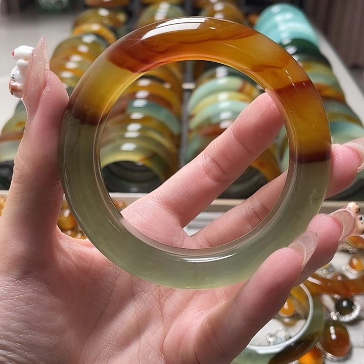 未镶嵌蛇纹石玉手镯56.6