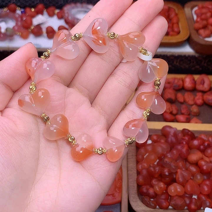 南红玛瑙未镶嵌南红屁桃手串