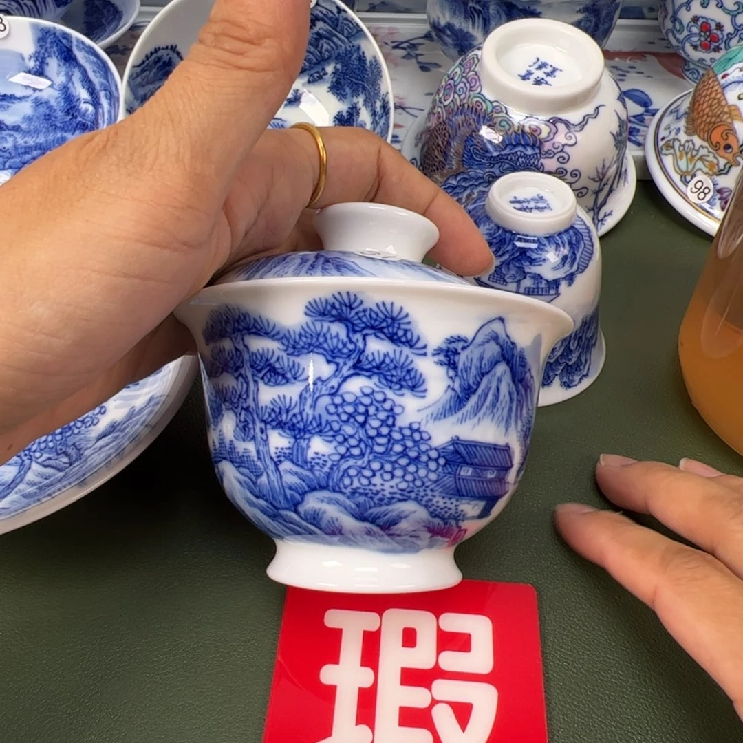 景德镇纯手工纯手绘茶具木木31