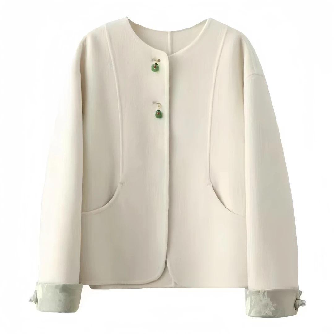 【zonefive】新款中国风双面羊毛大衣新中式大衣外套气质百搭-9907