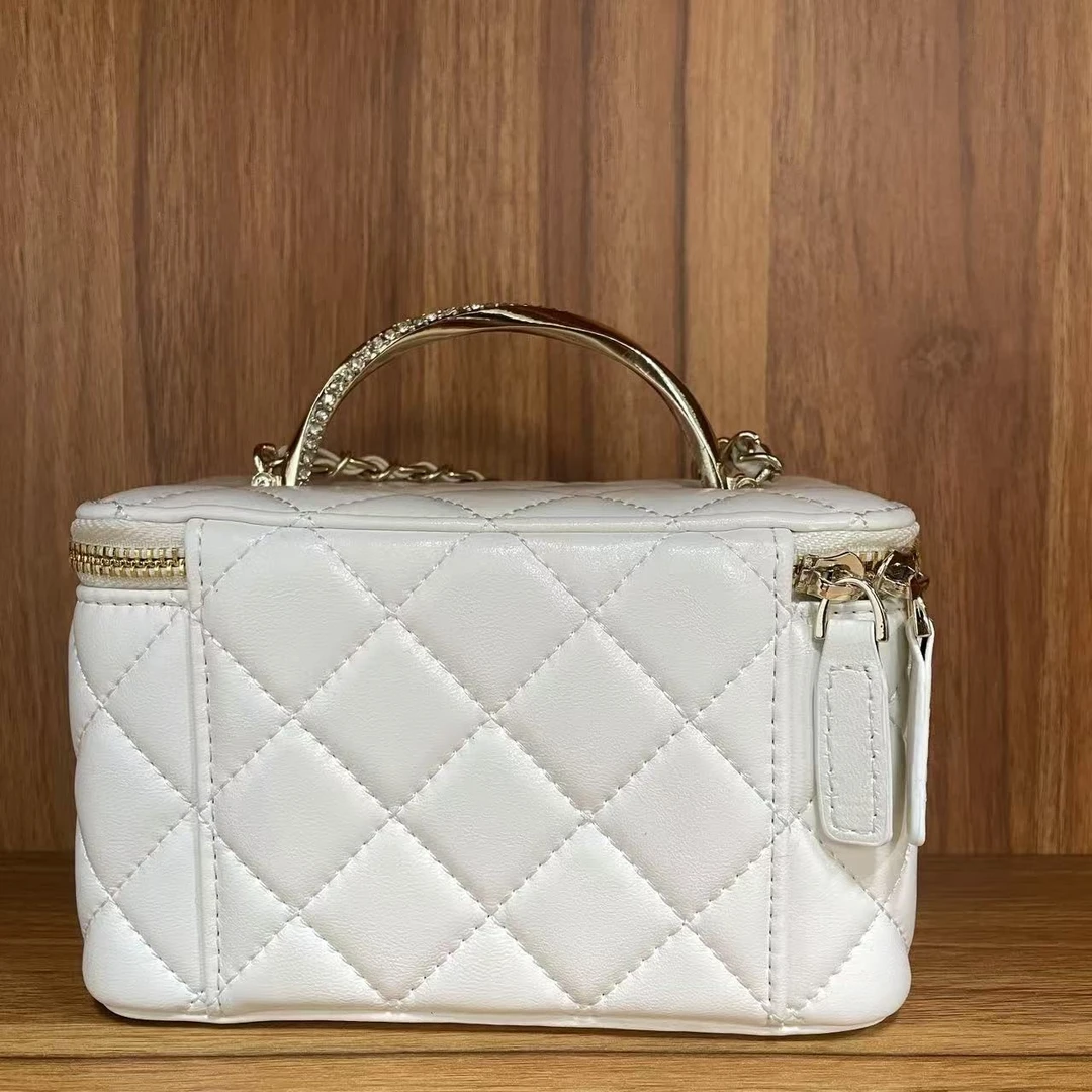 时尚潮流真皮新款女包 化妆盒 0455 白色