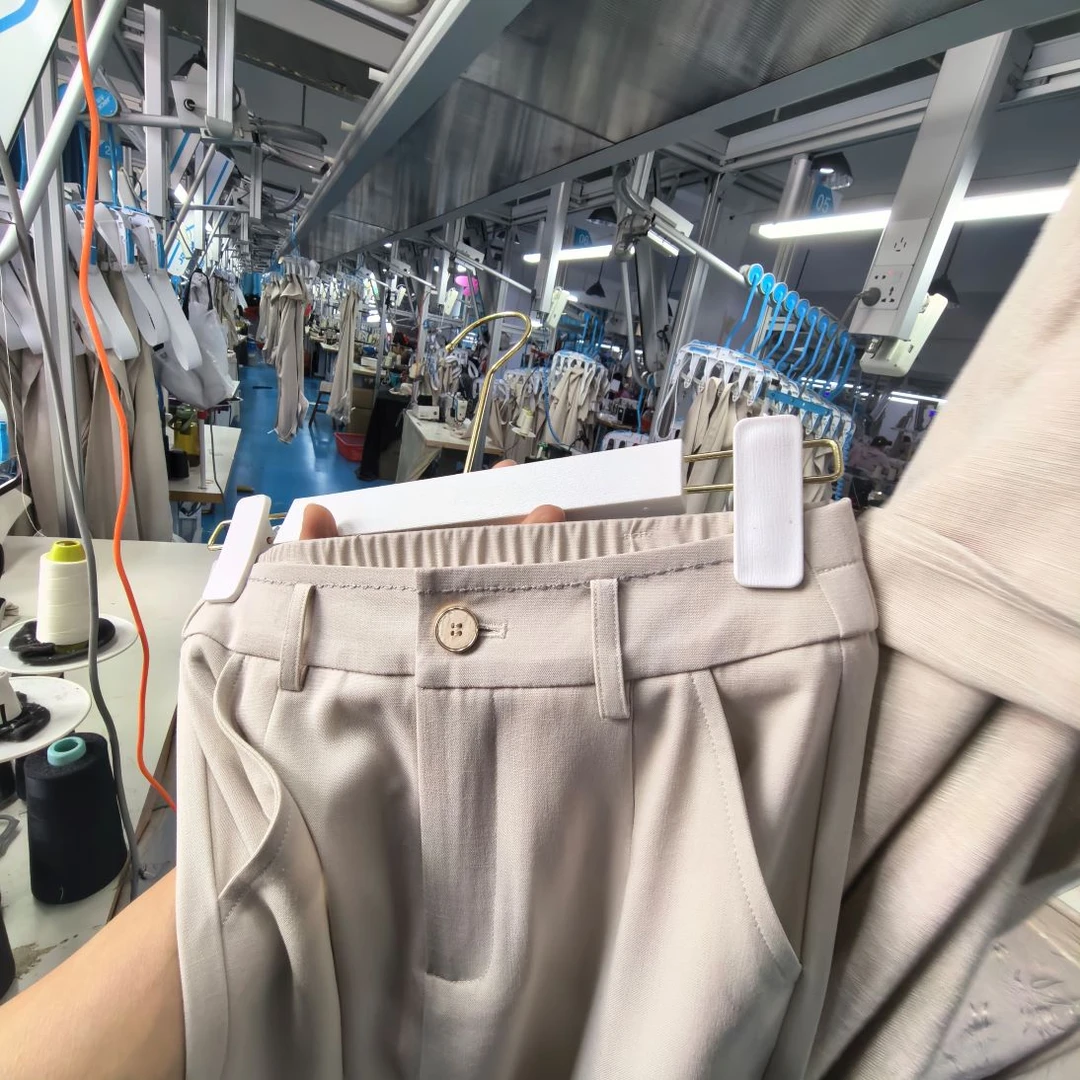 25002夏季麻料薄款直筒裤长裤窄版阔腿裤