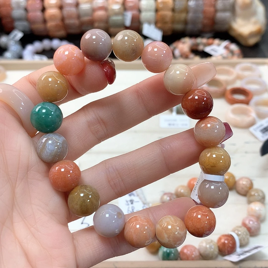 硅化珊瑚（珊瑚玉）手链未镶嵌蜜**乐972