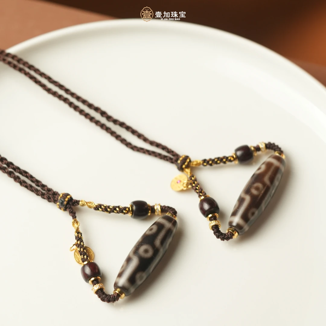 壹加师姐｜手工设计横版九玛瑙项链多样性发一5838A