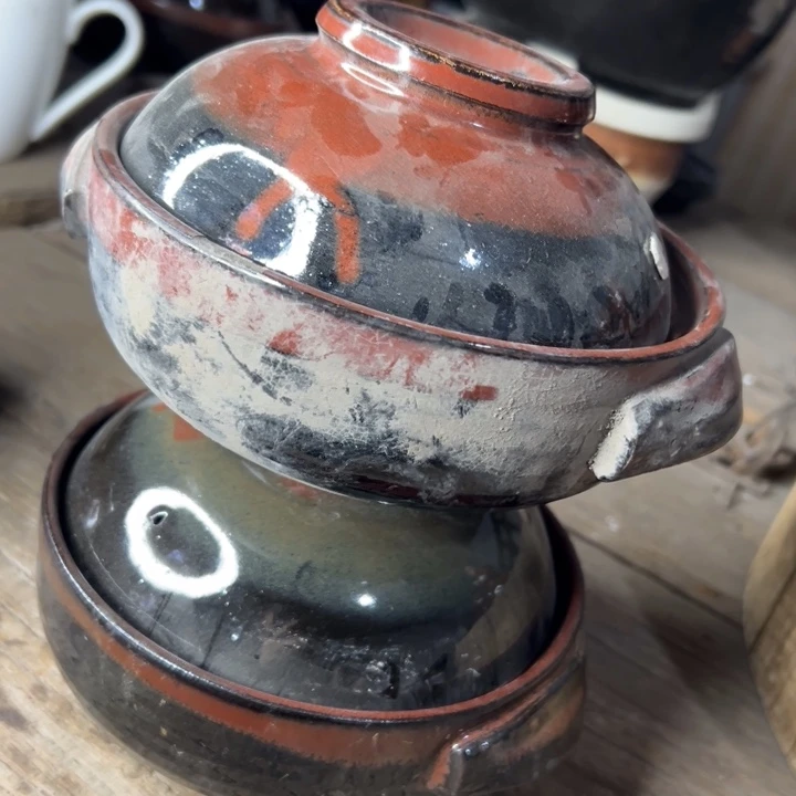 库存尾货五厂煤烧小元宝锅一对口径17