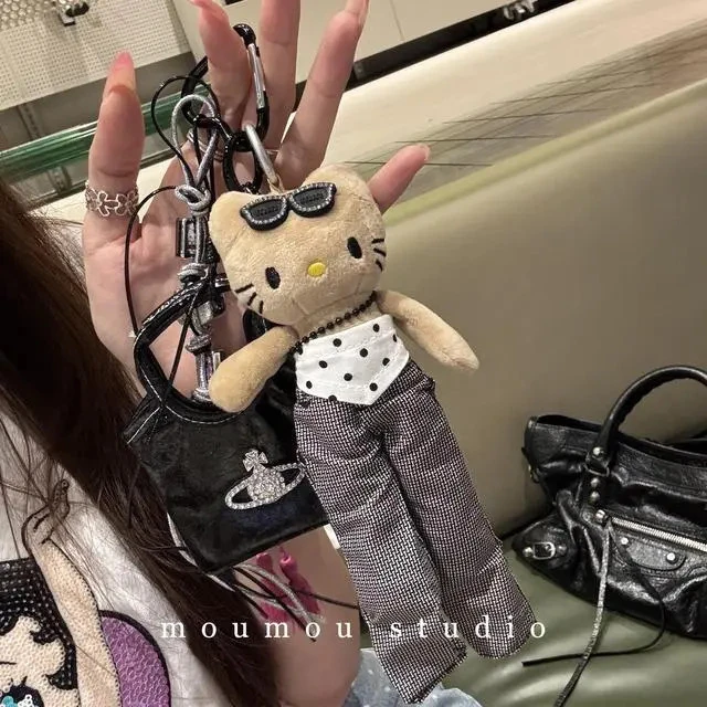 【日本代购】GP可爱卡通时尚长腿猫咪毛绒公仔挂饰包包挂件配饰一