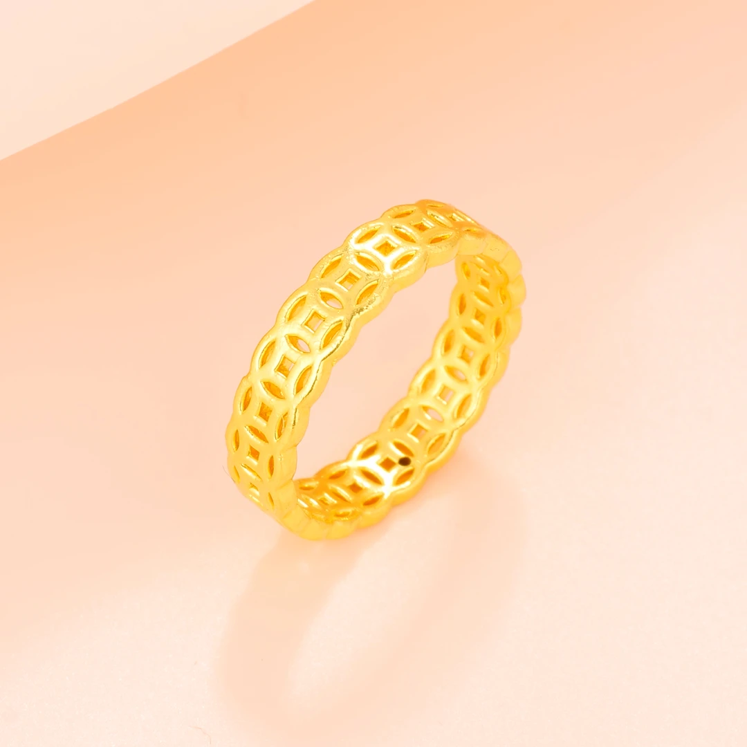 【思思专享】足金999饰品 钱多多戒指 11# GP 1.87