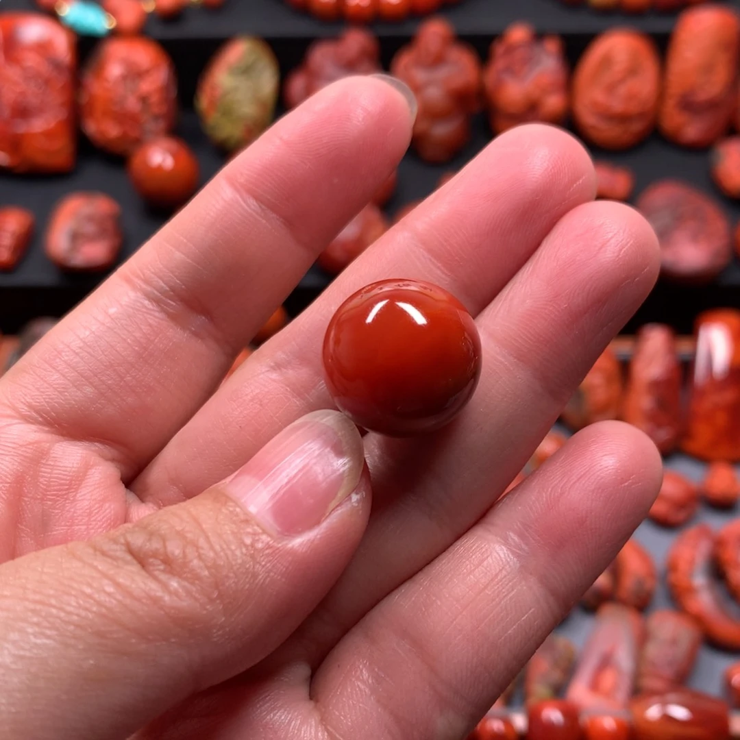 南红玛瑙17.5mm单珠未镶嵌