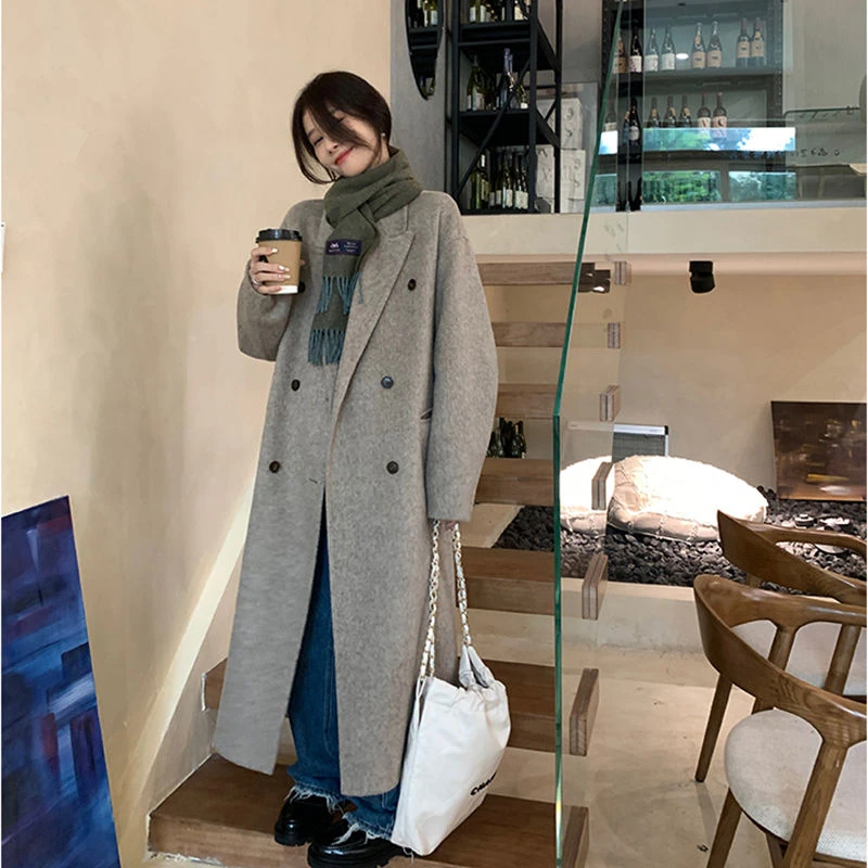【束语定制】25秋冬款亚瑟顿反季高级感韩版宽松中长款大衣呢子外套