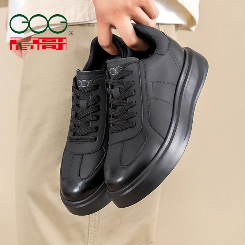 【时尚百搭！】高哥增高板鞋厚底男士运动鞋秋冬轻便内增高休闲鞋子