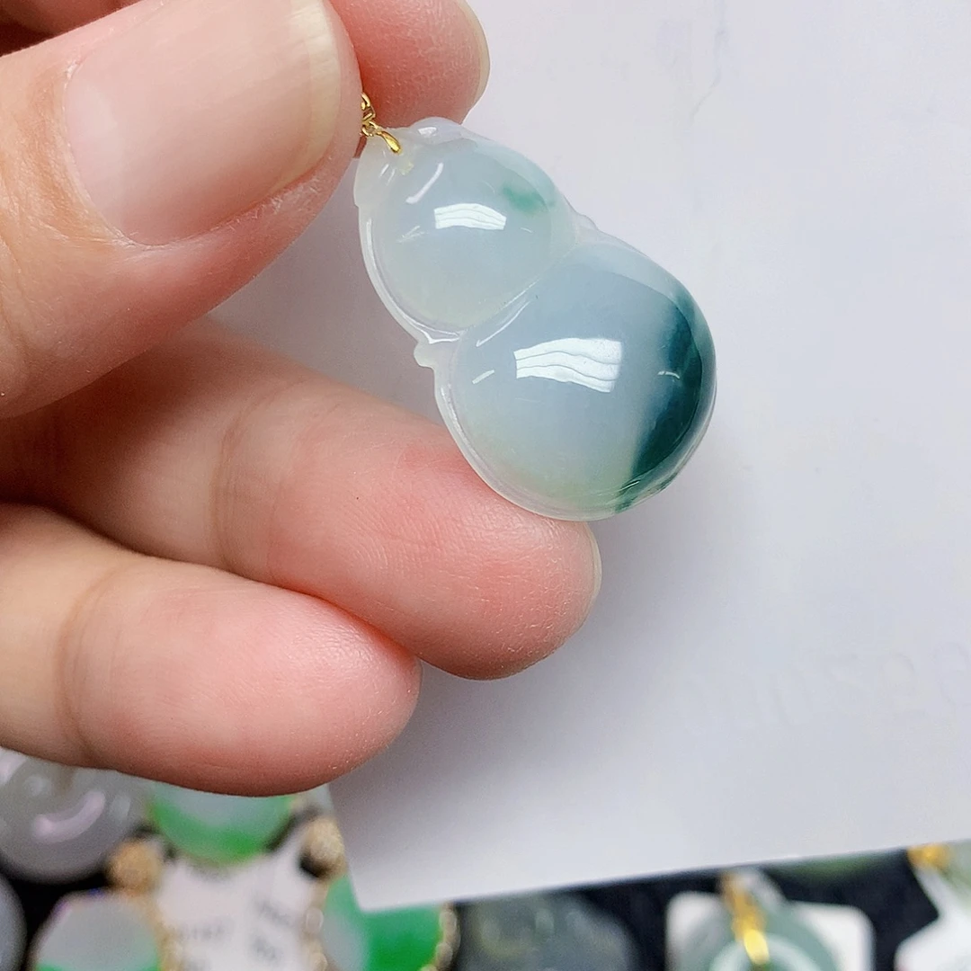 翡翠18K金镶嵌颈饰3446765