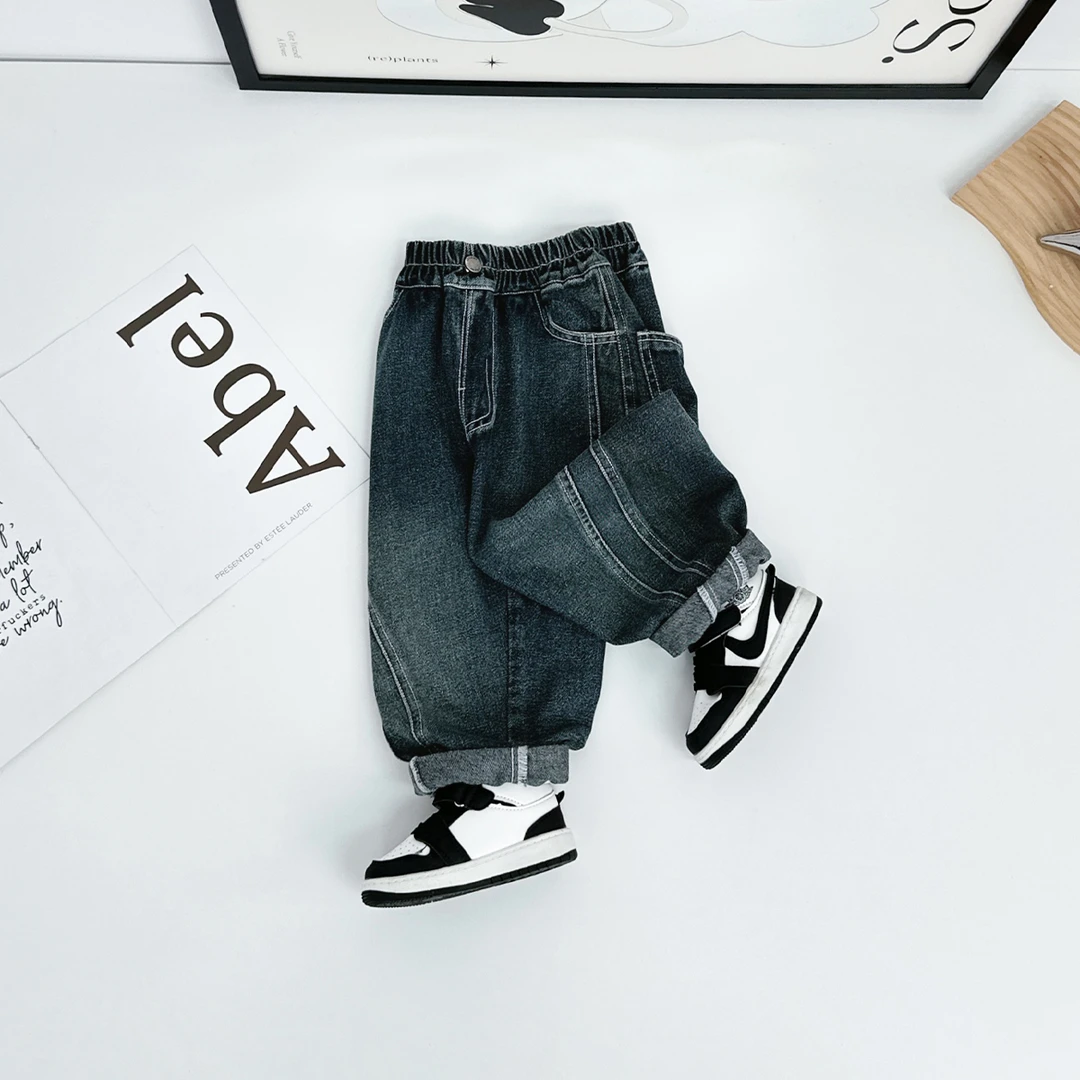 男童裤子春秋款儿童牛仔裤2025秋季新款秋装 JH090 悠悠童话童装